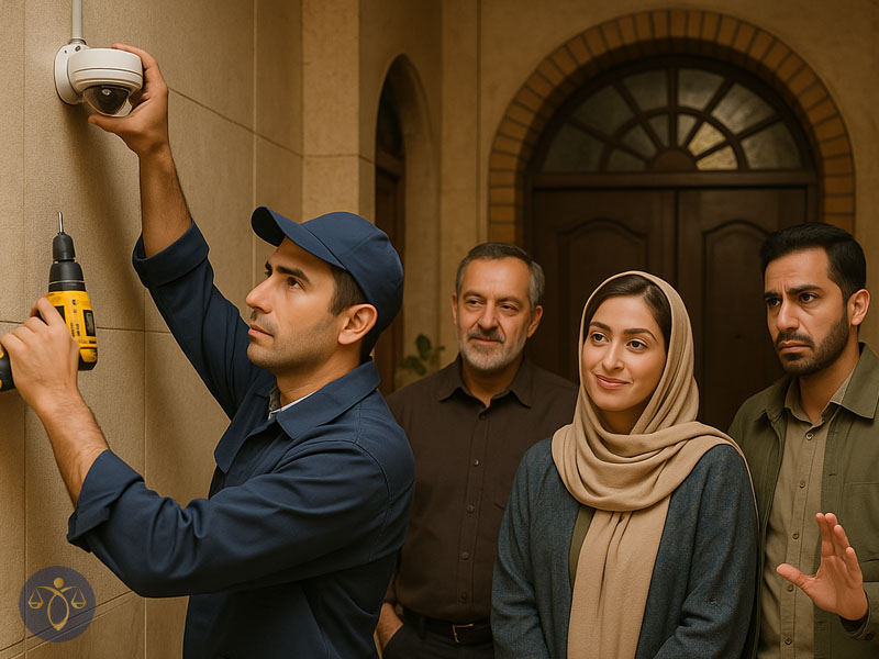 امکان نصب دوربین مدار بسته  در قسمت مشاعات ساختمان علیرغم مخالفت اقلیت مالکین